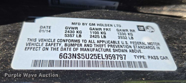 image for item DY0847 2014 Chevrolet Caprice Police 