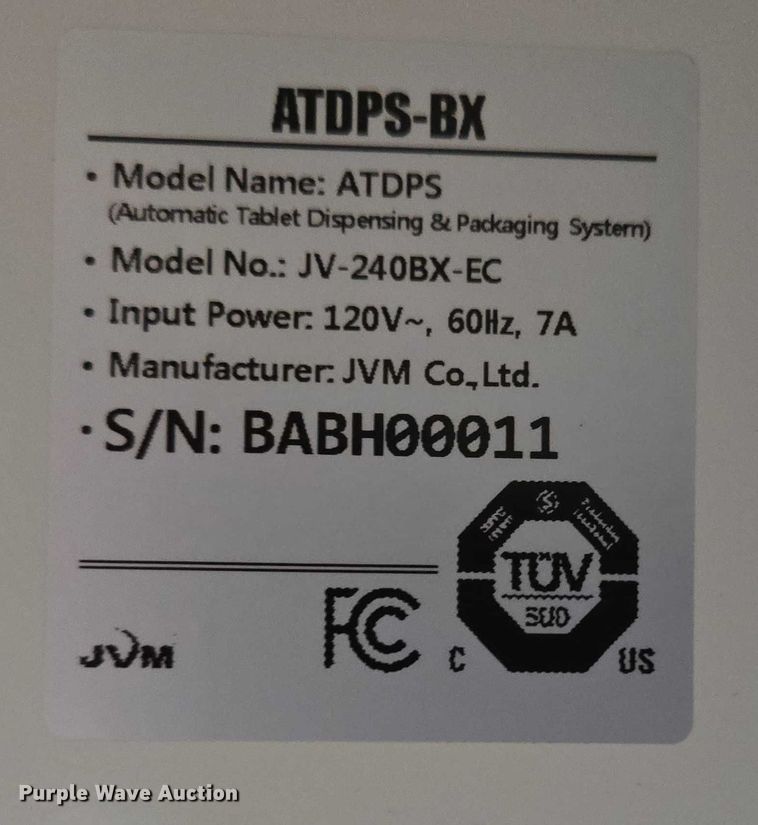 image for item DY0984 Insite JV-240BX6-EC medication dispenser