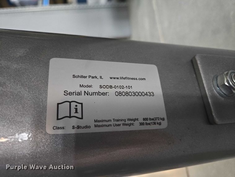 image for item DY0994 Life Fitness SODB-0102-101 bench