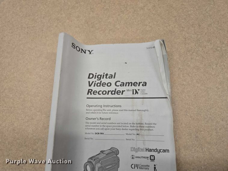 image for item DY0999 Sony 120x digital video camera 