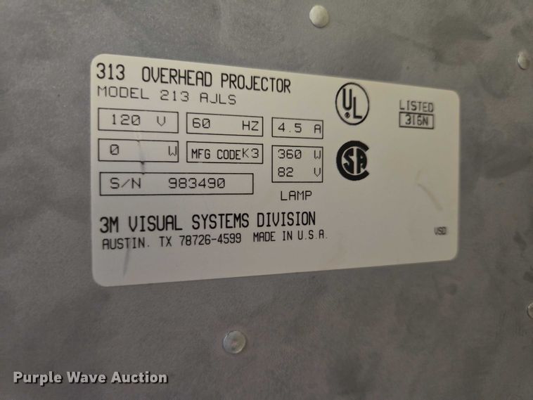 image for item DY1003 3M 313 projector 