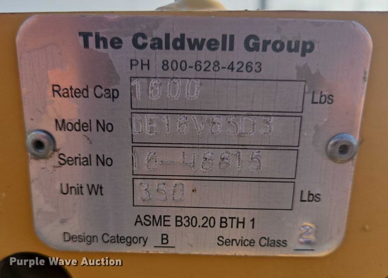 image for item DY1010 Caldwell UniVac vacuum lift