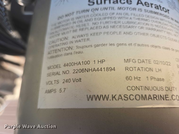 image for item DY1026 (5) Kasco 4400HA100 surface aerators