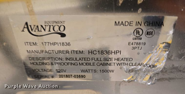 image for item DY1033 (2) Avantco food warmer