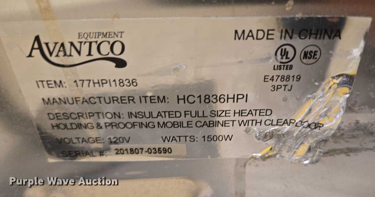 image for item DY1033 (2) Avantco food warmer