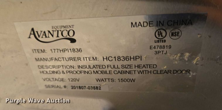 image for item DY1033 (2) Avantco food warmer