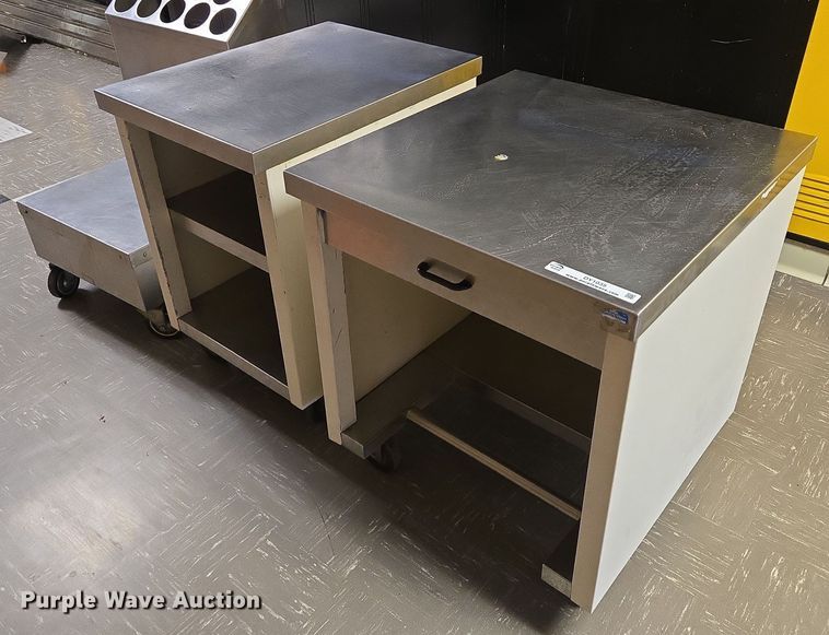 image for item DY1035 (3) stainless steel carts