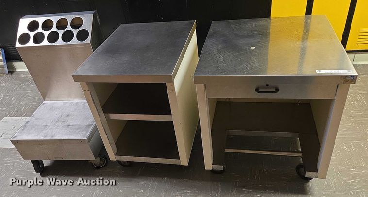 image for item DY1035 (3) stainless steel carts