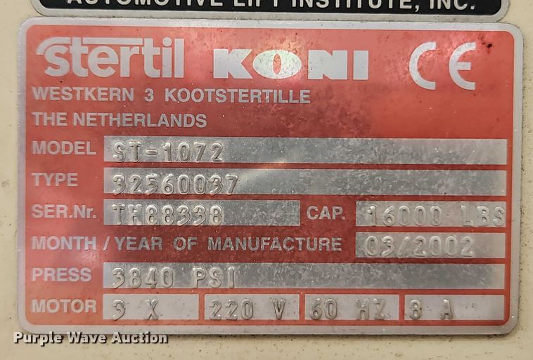 image for item EB8198 (4) Stertil Koni ST-1072 column lifts