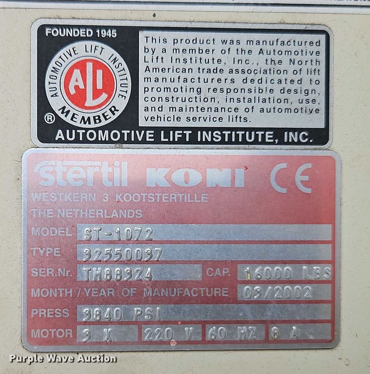 image for item EB8198 (4) Stertil Koni ST-1072 column lifts