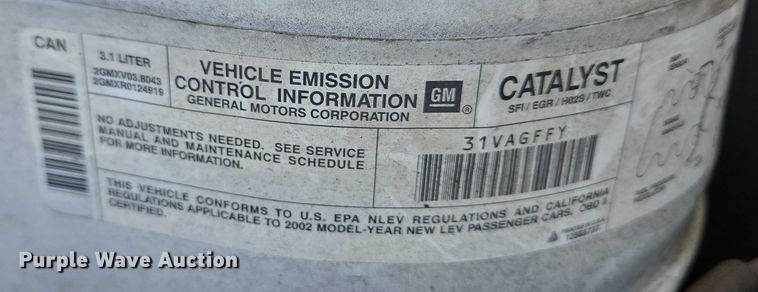image for item EC4325 2002 Chevrolet Malibu 