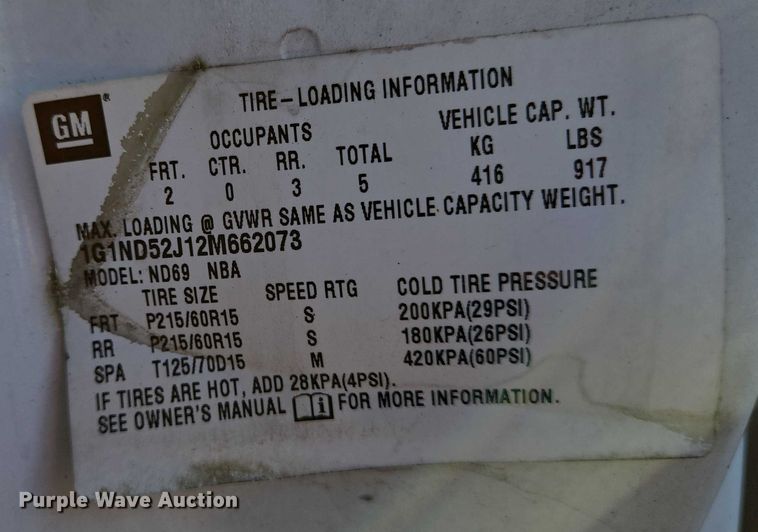 image for item EC4325 2002 Chevrolet Malibu 