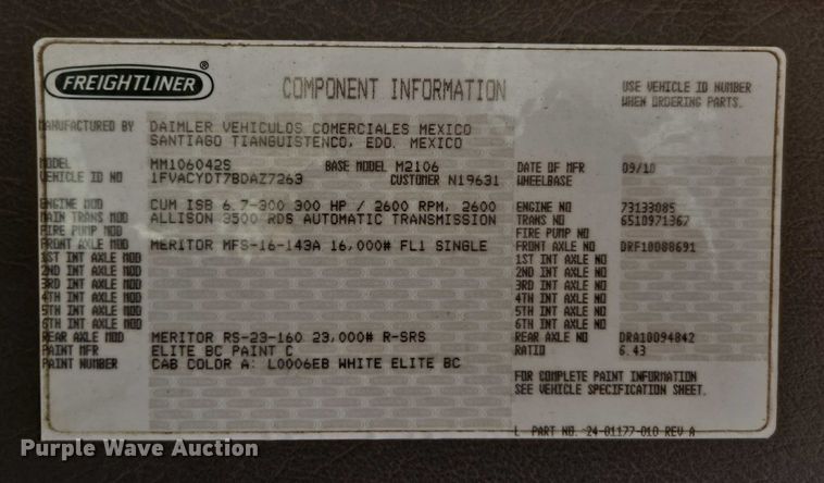 image for item ED2156 2011 Freightliner Business Class M2 bucket truck