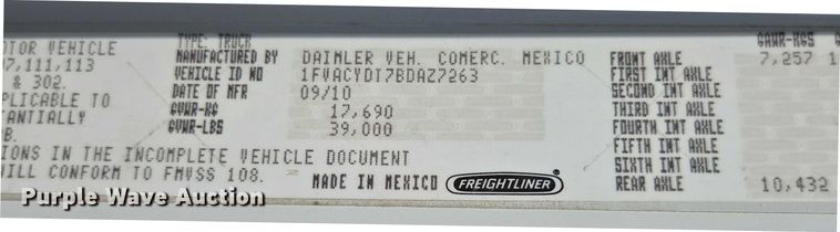 image for item ED2156 2011 Freightliner Business Class M2 bucket truck