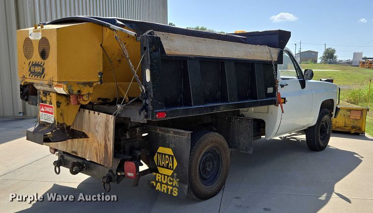 image for item ED2163 1984 Chevrolet D30 dump bed pickup truck