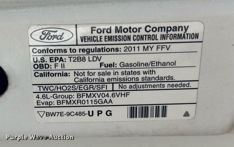 image for item ED4330 2011 Ford Crown Victoria Police Interceptor 