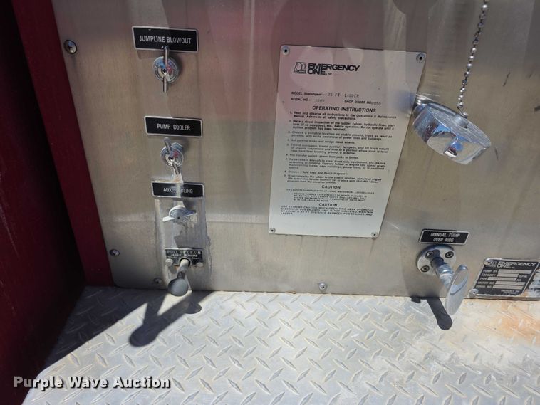 image for item EF3617 1990 Federal Motors E-One ladder fire truck