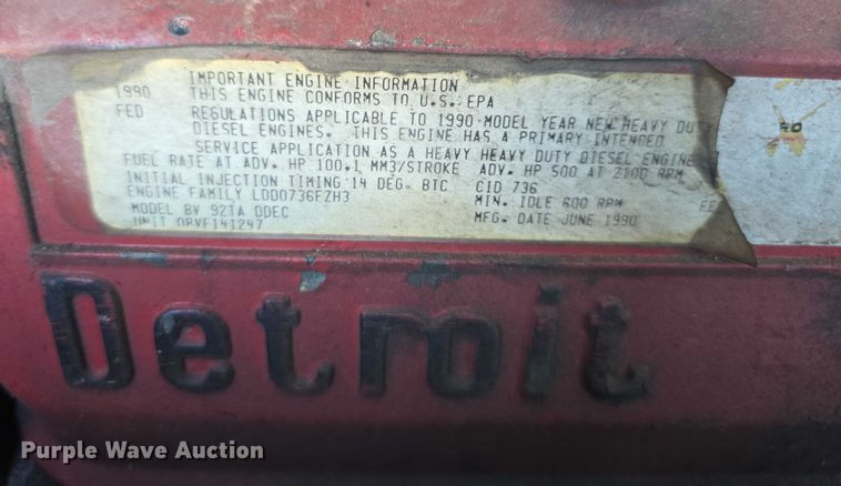 image for item EF3617 1990 Federal Motors E-One ladder fire truck