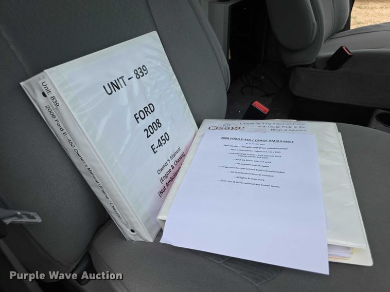 image for item EF3626 2008 Ford E450 Super Duty ambulance