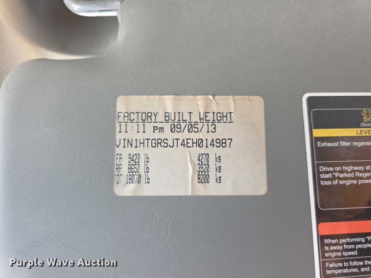 image for item EF3638 2014 International 7600 dump truck