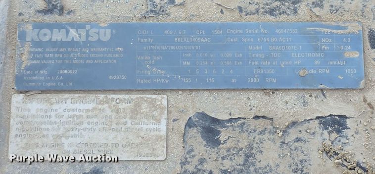 image for item EF3639 2009 Komatsu PC200LC-8 excavator