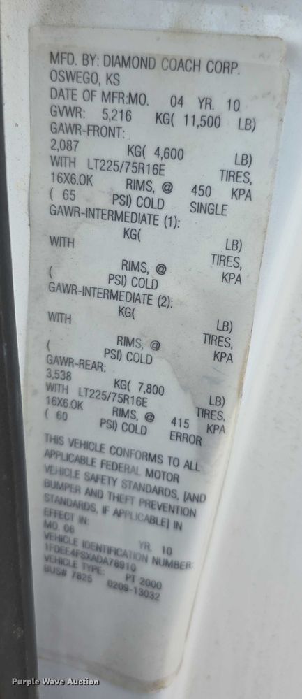 image for item EF3674 2010 Ford E350 Super Duty shuttle bus