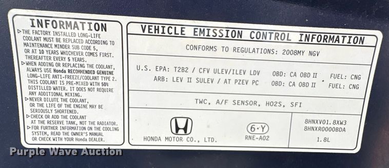 image for item EG8562 2008 Honda Civic 