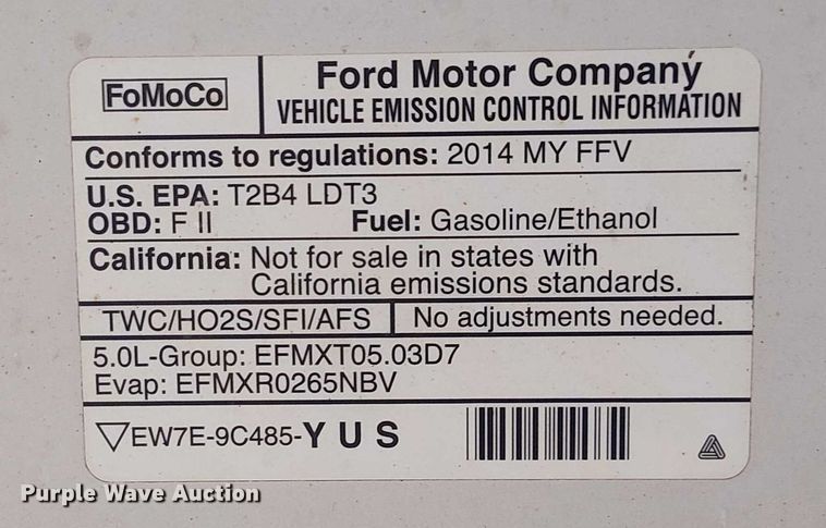 image for item EG8570 2014 Ford F150 SuperCab pickup truck