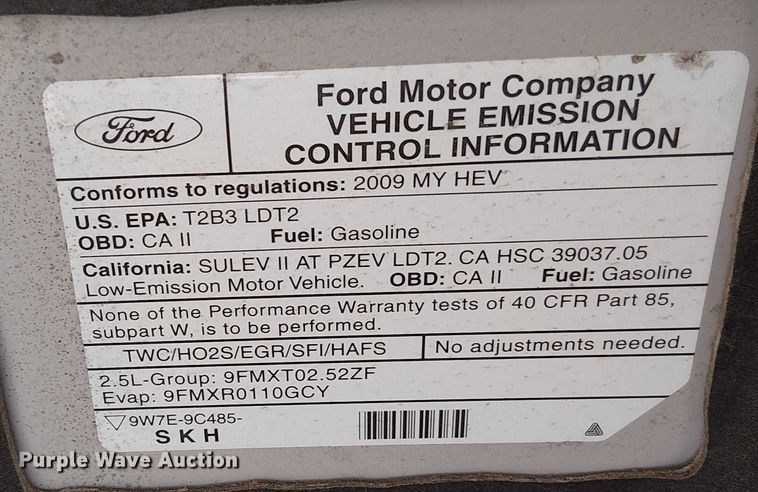 image for item EG8577 2009 Ford Escape Hybrid SUV