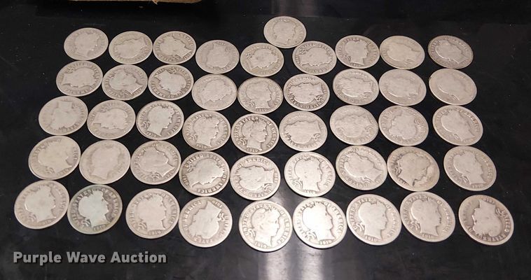 image for item EG8581 (46) 1910 Barber silver dimes 