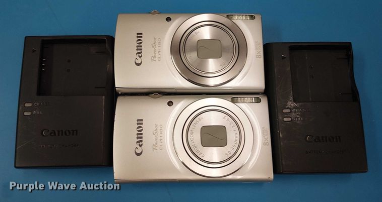 image for item EG8598 (2) Canon PowerShot ELPH180 cameras