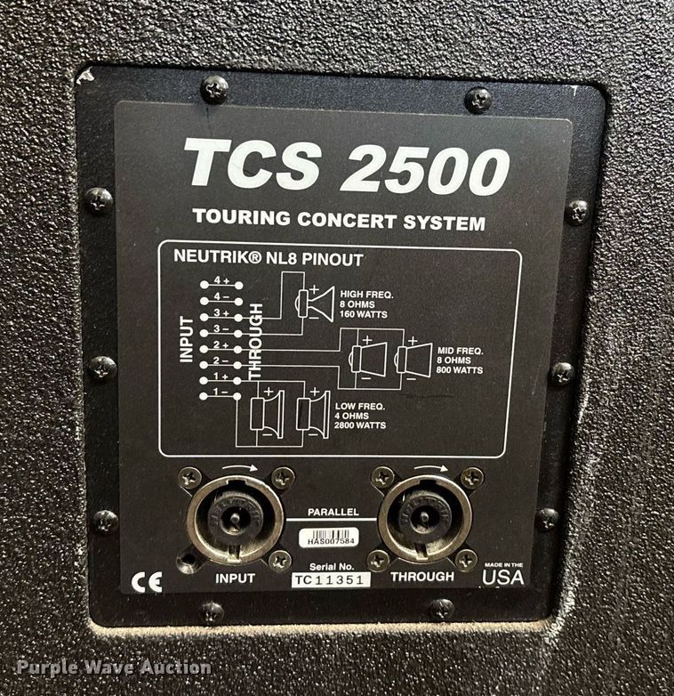 image for item EJ7611 TCS 2500 speakers