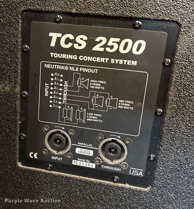 image for item EJ7611 TCS 2500 speakers