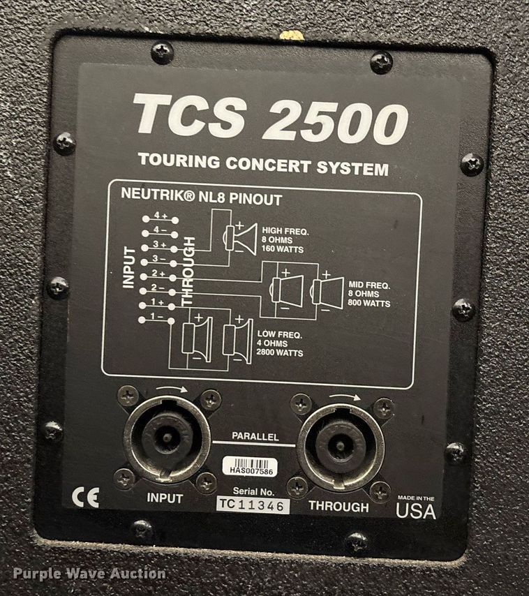 image for item EJ7611 TCS 2500 speakers