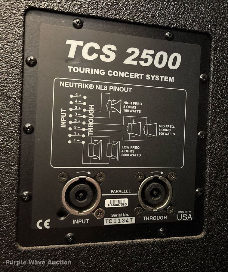 image for item EJ7611 TCS 2500 speakers