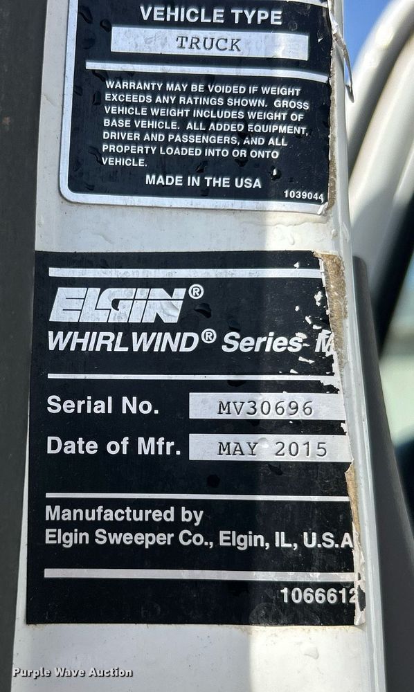 image for item EK2966 2015 Freightliner Business Class M2 street sweeper truck