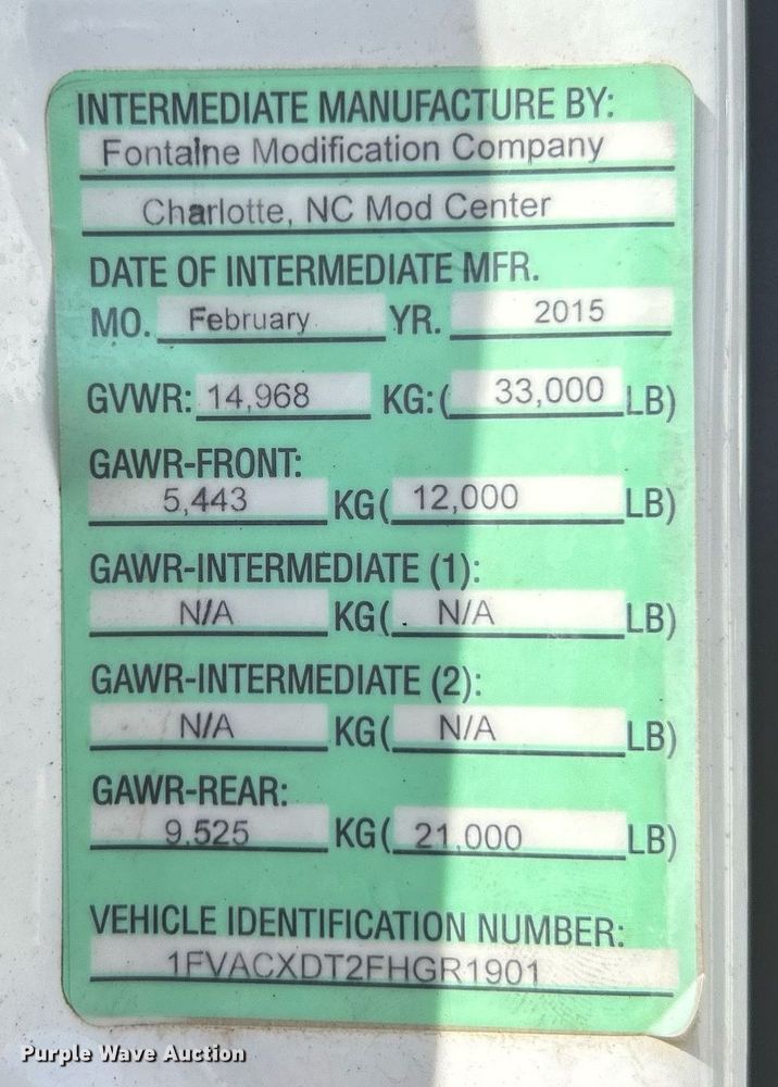 image for item EK2966 2015 Freightliner Business Class M2 street sweeper truck