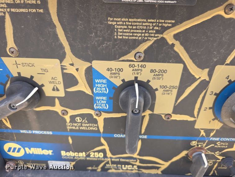 image for item EK5384 Miller Bobcat 250 welder/generator