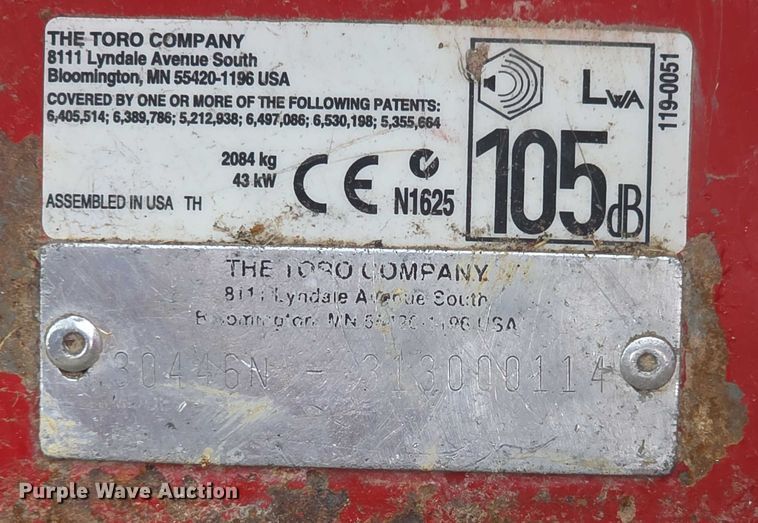 image for item EK5392 2013 Toro Groundsmaster 4010D lawn mower