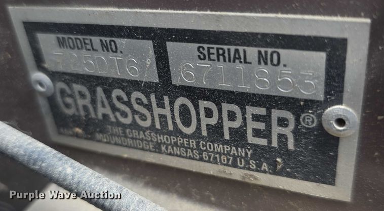 image for item EK5393 2017 Grasshopper 725D ZTR lawn mower