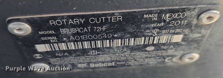 image for item EK5395 2011 Bobcat Brushcat rotary mower