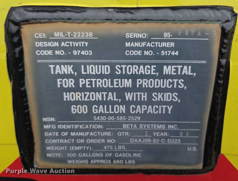 image for item EK5486 (2) Beta Systems Inc. tanks