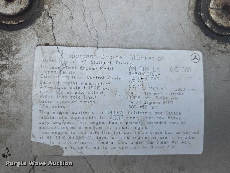 image for item EM2155 2004 Freightliner 101PS school bus