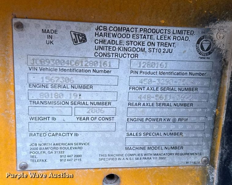 image for item EM2160 2006 JCB 930 forklift