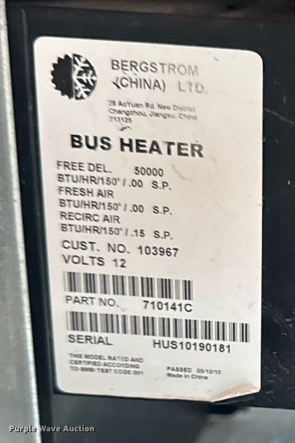 image for item EM2174 2011 Thomas B2 Bus Chassis school bus