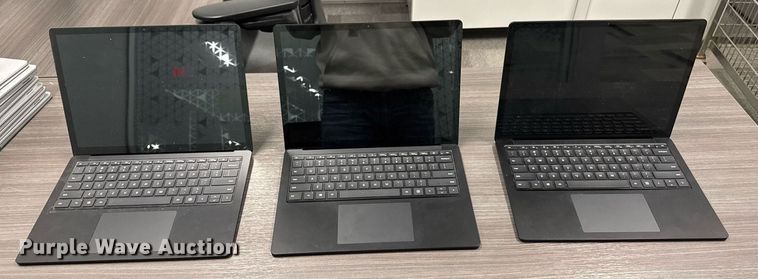 image for item EM3793 (3) Microsoft 1868 Surface laptops