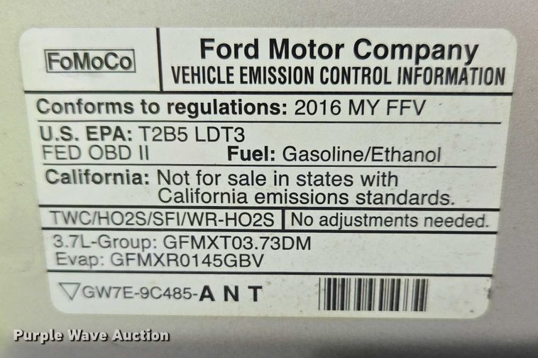 image for item EN3772 2016 Ford Explorer Police Interceptor SUV