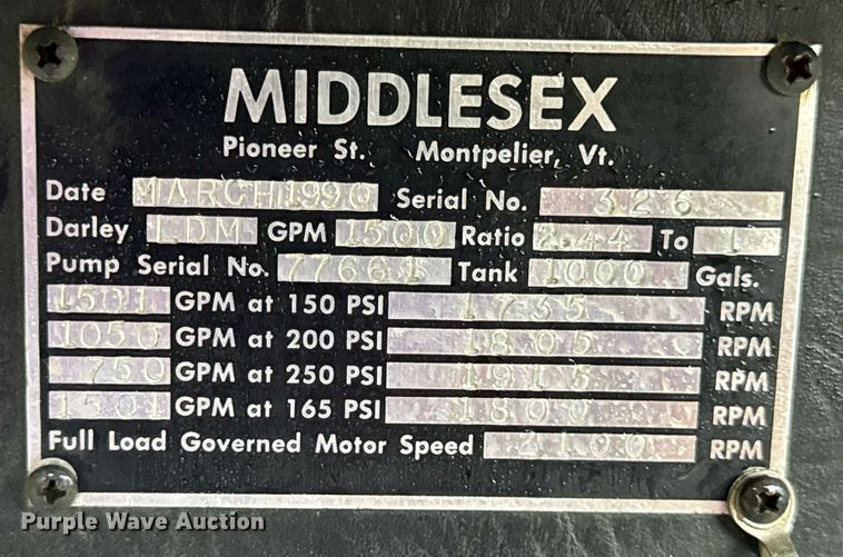 image for item EN4648 1991 International 2674 pumper fire truck