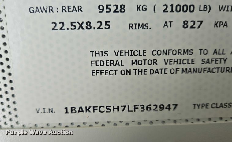 image for item EN8301 2020 BlueBird Vision school bus