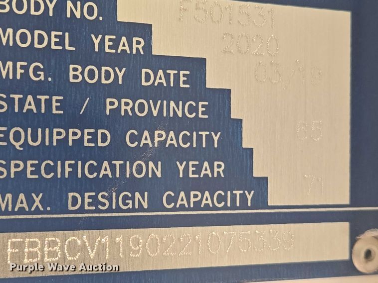 image for item EN8301 2020 BlueBird Vision school bus